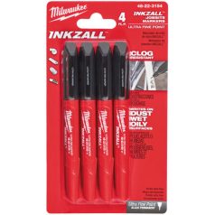   Milwaukee Inkzall Jelölő filc készlet 0,6 mm 4db fekete (48223154)