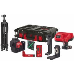 Milwaukee M12 3PLKIT-401P M12™ Zöld 360° 3 Síkú lézer